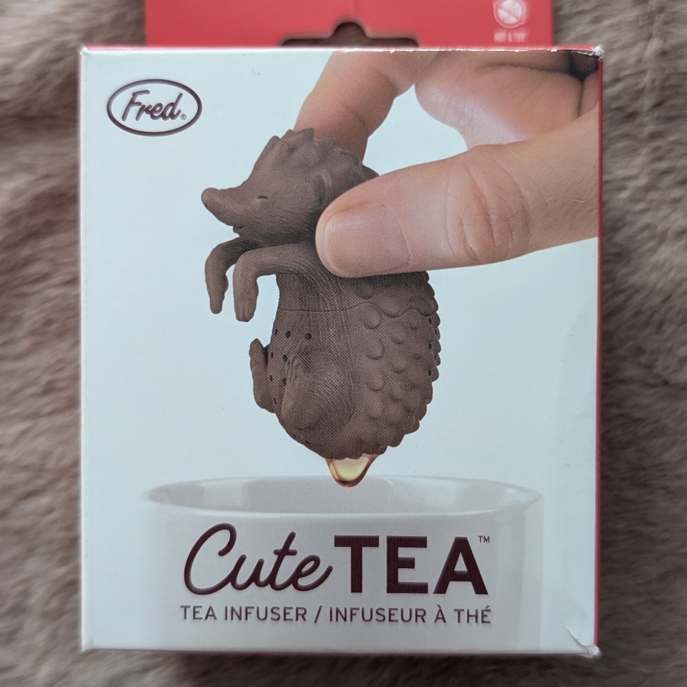 🆕 Cute Tea Brown Fred Hedgehog (or Pangolin) Reusable Silicone Tea Infuser
